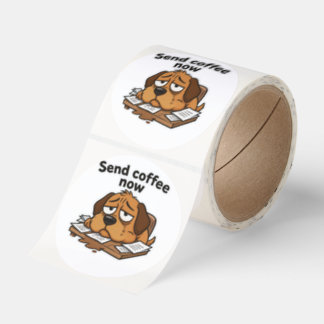 Lazy Dog Meme Cartoon Classic Round Sticker