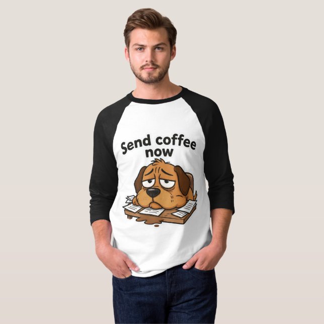Lazy Dog Meme Cartoon T-Shirt (Front Full)