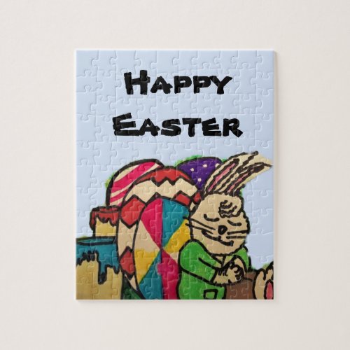 LAZY EASTER BUNNY   JIGSAW PUZZLE