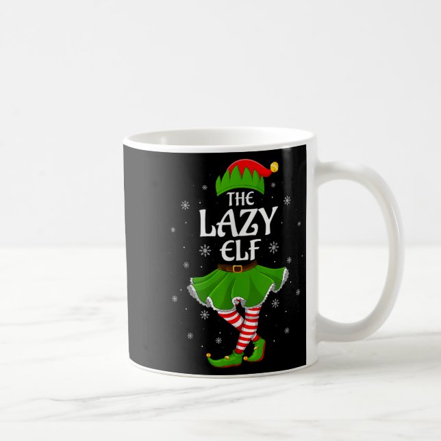 Lazy Elf Christmas Family Girls Women Elf Squad Xm Coffee Mug (Right)