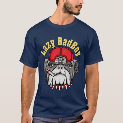 Lazy English Bulldog T_Shirt