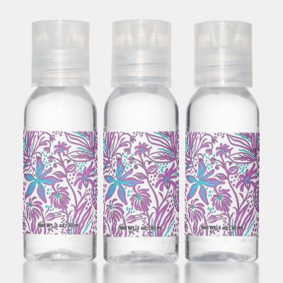 Lazy Floral Pattern on White  Hand Sanitizer
