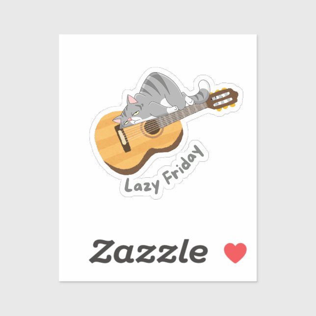 Lazy friday t-shirt sticker (Sheet)