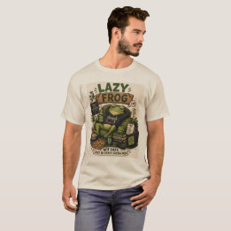 Lazy Frog Energy Saving Mode Cozy Frog Humor T-Shirt