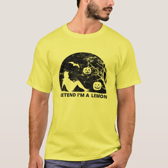 Lazy Halloween Costume Pretend I'm A Lemon T-Shirt (Front)