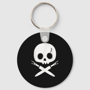 Lazy Halloween Costume Sewing Rate Skull Seam Ripp Keychain