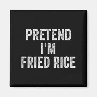 Lazy Halloween Costume Shirt Pretend Fried Rice Magnet
