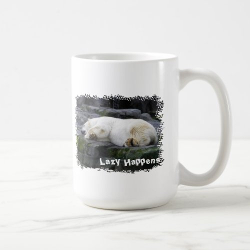 Lazy Happens Polar Bear Coffee Mug