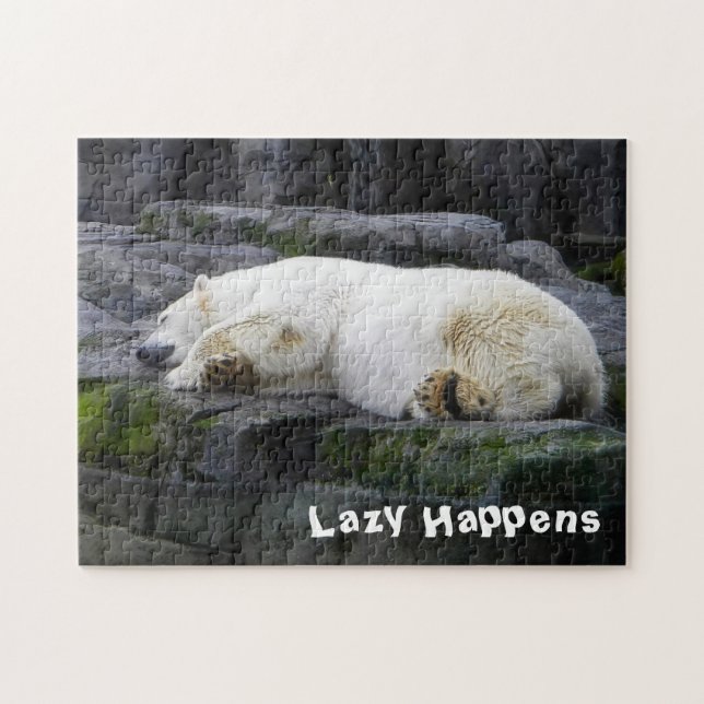 Lazy Happens Polar Bear Jigsaw Puzzle (Horizontal)