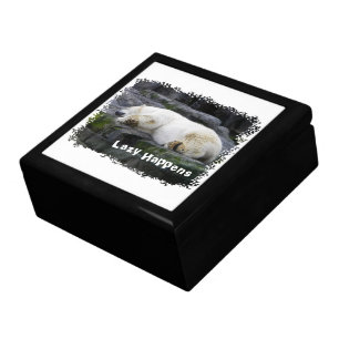 Lazy Happens Polar Bear Keepsake Box