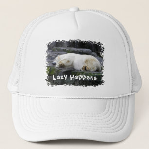 Lazy Happens Polar Bear Trucker Hat