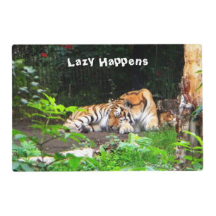 Lazy Happens Siberian Tiger Placemat