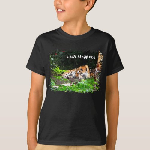 Lazy Happens Siberian Tiger T_Shirt