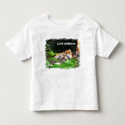 Lazy Happens Siberian Tiger Toddler T_shirt