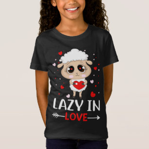 Lazy in Love Sheep for Valentine's Day Singles T-Shirt