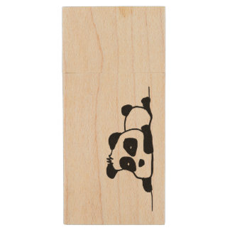 Lazy koala wood flash drive