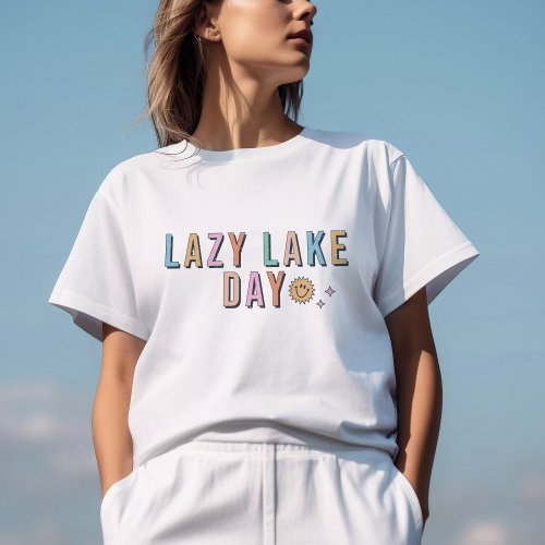 Lazy Lake Day Graphic T_Shirt