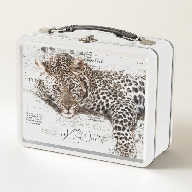 LAZY Leopard Lunch Box (Front)