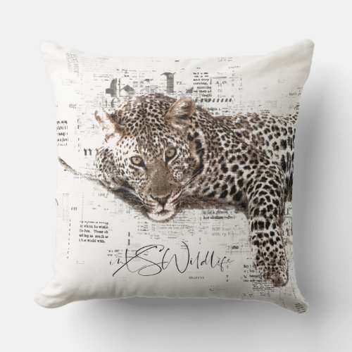 LAZY Leopard Throw Pillow