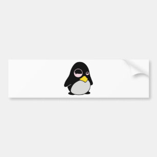 LAZY LINUX TUX PENGUIN BUMPER STICKER