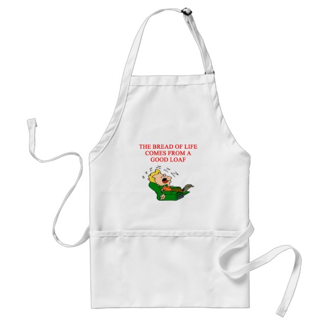lazy loafer joke adult apron (Front)