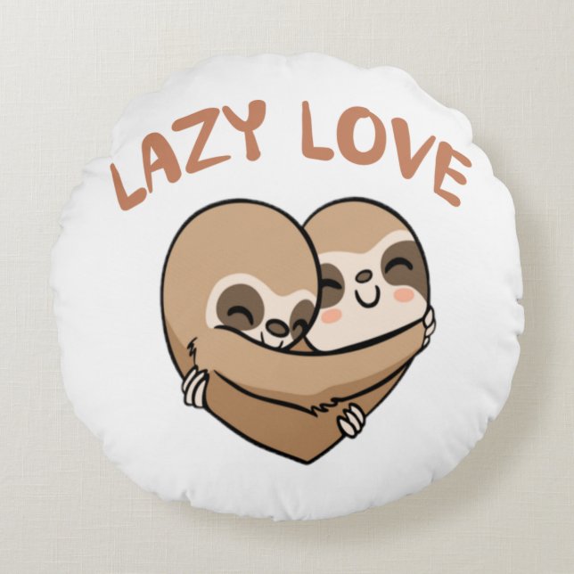 Lazy Love Round Pillow (Front)