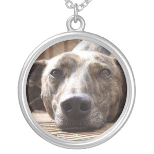 Lazy Lurcher Dog Necklace