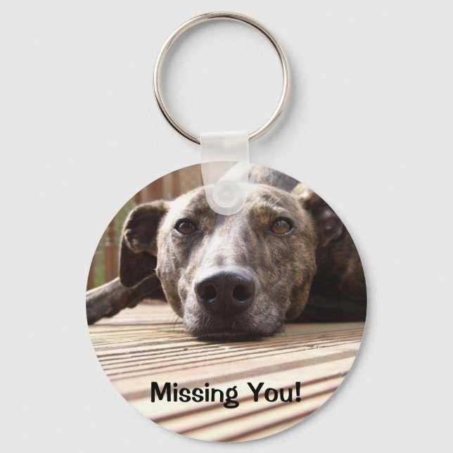 Lazy Lurcher Keychain (Front)