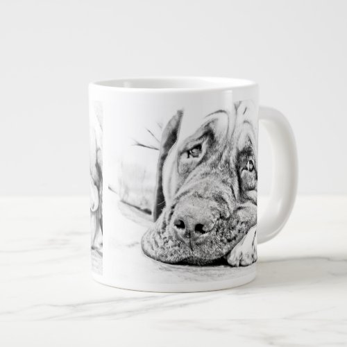 Lazy Mastiff Large Coffee Mug
