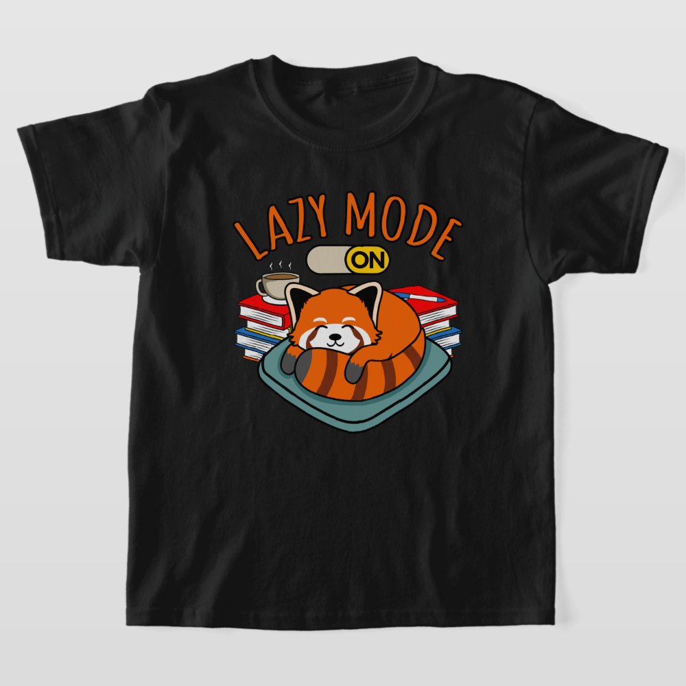 Disover Lazy Mode On Red Pandas Cute Pet Animal Panda Love T-Shirt