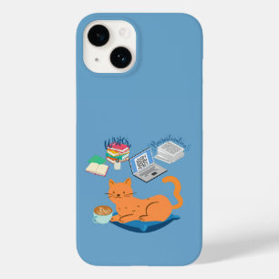 Lazy Orange Cat Case-Mate iPhone 14 Case