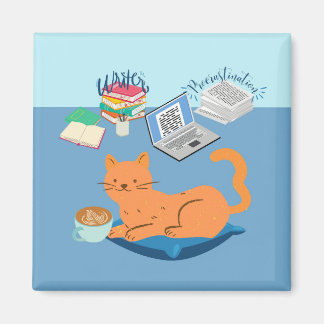 Lazy Orange Cat Magnet