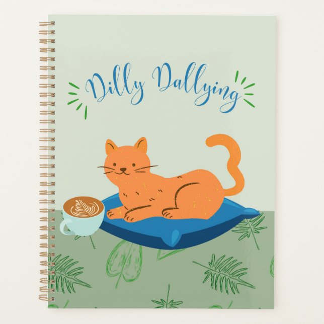 Lazy Orange Cat Planner (Front)