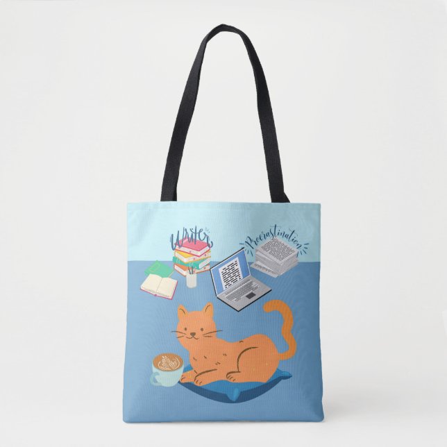 Lazy Orange Cat Tote Bag (Front)