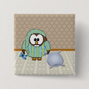lazy owl - I don't do Mondays! Button