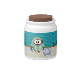 lazy owl - I don't do Mondays! Candy Jar