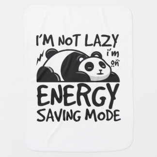 Lazy panda baby blanket