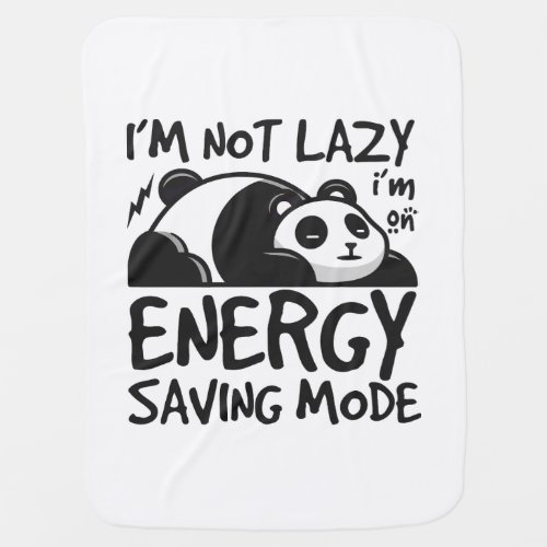 Lazy panda baby blanket