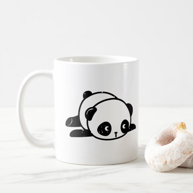 Lazy Panda Bear Cannot Adult Mug (With Donut)