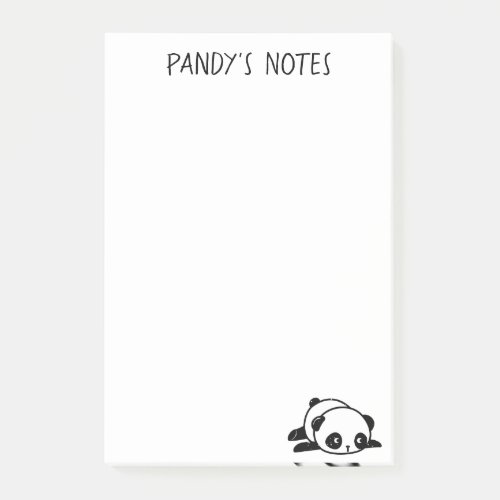 Lazy Panda Bear Post_it Notes 4 x 6