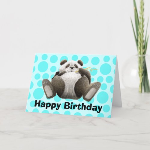 Lazy Panda Birthday Card