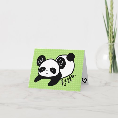 lazy panda blank notecards