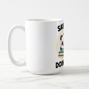 Lazy Panda Cartoon Sleeping with Funny Quote Coffee Mug