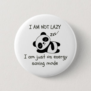 lazy panda funny button