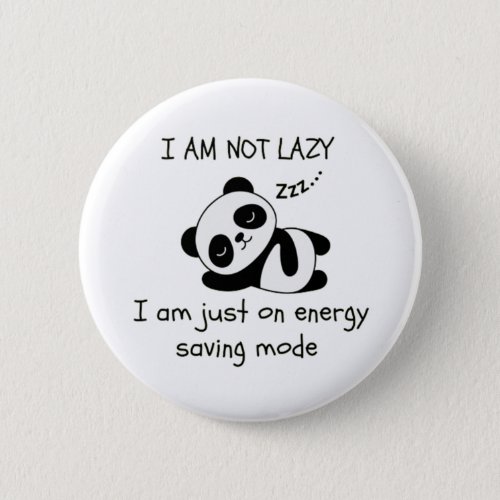 lazy panda funny button