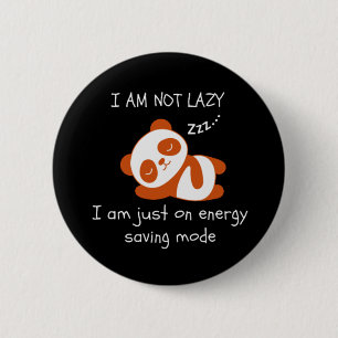Lazy Panda Funny Button