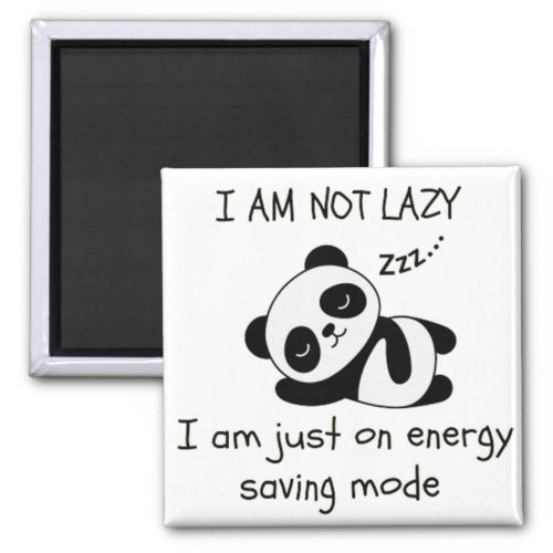 lazy panda funny magnet
