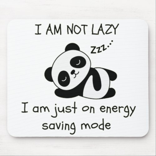 lazy panda funny mouse pad