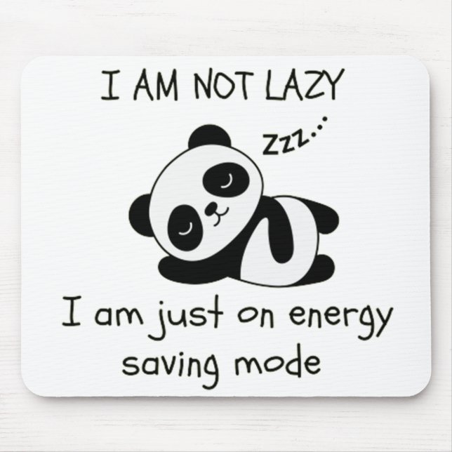 lazy panda funny mouse pad (Front)