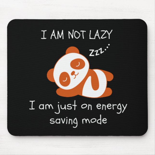 Lazy Panda Funny Mouse Pad (Front)